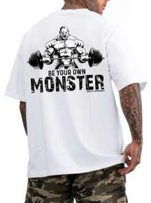 Stylish Plus Size Gym T-Shirts - Fastest Shipping From Brazil - Galaxy Shopp - 白色 - 查看 1