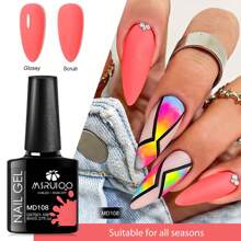 8毫升凝胶指甲油，亮蓝色、绿色、紫色、红色、黄色、橙色，可卸除，UV/LED美甲，家用DIY美甲沙龙，女士美甲 - 彩色 - 查看 19
