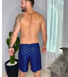 Canção Plain Mesh Underwear Suede Mesh For Perfect Nights Of Sleep Comfortable Men's Shorts - Màu Đỏ Sâu - Xem 3