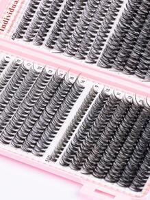 640 Pcs, D Curl, Lash Extension Kit DIY 30D, 40D, 50D Lash Clusters Eyelash Extension Kit, 5-16mm Mix Individual Lashes Kit With Lash Bond And Seal, Remover ,Lash Tweezers For Self Use