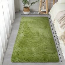 1pc Rectangular Plush Bedroom/Living Room Small Floor Mat, Large Carpet