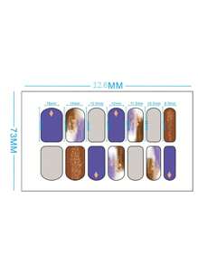1 miếng dán móng tay màu trơn, miếng dán nghệ thuật trang trí, tự dính và chống thấm nước, dễ sử dụng, phù hợp với phụ nữ, cuộc sống hàng ngày, tiệc tùng, ngày lễ, quà tặng - Nhiều màu - Xem 6