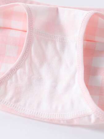 4pcs/Pack Young Girl Sweet Cherry Print Panties, All Season