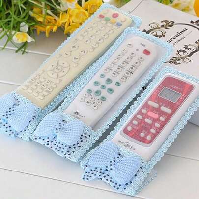 3pcs/Set Bowknot Design Remote Control Protector, Big/Medium/Small,Bag,Organizer,Storagekitchen Decor,Mother's Day Gift,Bedroom Decor,Garden,Kitchen Decor,Summer,Beach,Travel Essentials,Room Decor,Squishy,Graduation