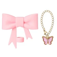 2 peças de decoração de canudo de silicone com laço, decoração de copo de metal ajustável, adequada para copos de vidro de 30 onças e 40 onças, presente de feriado - Multicolorido - Ver 17