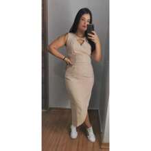 Women's Mid-Rise And Cropped Skirt Set Fashion Blogger Set - Màu be - Xem 1