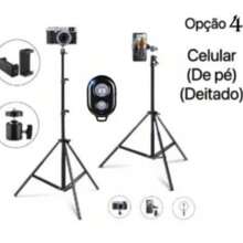 Universal Tripod Cell Phone Camera Webcam Ring Light 1.60m - Black - View 5