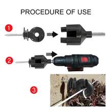 50PCS Electric Fence Screw In Ring Insulators For Wooden Post Fencing Wire Tape Rope - Black - View 5