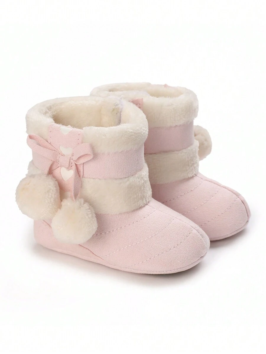 Fashionable Winter Infant Snow Boots, Newborn Soft Bottom Warm Prewalker Booties