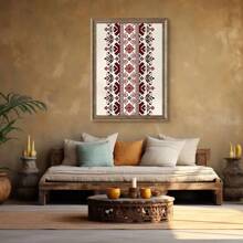 1 pieza sin marco, póster retro, impresiones de lienzo con patrones geométricos islámicos tradicionales, decoración clásica, arte de pared de lienzo antiguo, pintura de pared decorativa como regalo para dormitorio, baño, sala de estar, decoración del hogar y dormitorio