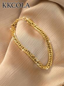 KKCOLA 1件歐式極簡風款手鍊，適合日常佩戴、送禮、時尚珠寶