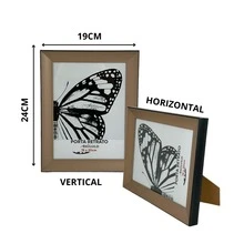 Kit 10x15 15x20 20x25 PVC Plastic Glass Frame Horizontal And Vertical Amigold Black And Rose - HOA HỒNG VÀ ĐEN - Xem 3