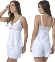 Baby Doll Short Dool Feminine Breastfeeding Lace: Postpartum Comfort With Elegance - 203 - 紫丁香色 - 查看 10