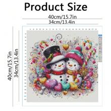 1 Bộ dụng cụ thêu chữ thập DIY Người tuyết Sở thích Thủ công Thêu vá Hoạt hình Bộ sưu tập mới Thêu Quà tặng tốt nhất cho gia đình và bạn bè - Màu Tím - Xem 3