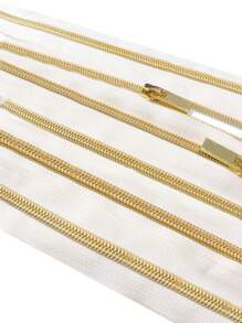 5 件金属铜拉链/闭口服装裤子口袋拉链/DIY 包袋配件材料/拉链 - 米色 - 查看 3