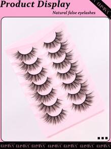 7对5D 18mm天然纤维长猫眼假睫毛 - 自然纖長款 - 查看 2