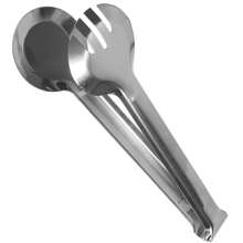 Multipurpose Tongs Salads Bread Pasta Barbecue Stainless Steel Kitchen Utensil - Bạc - Xem 2