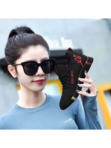 2025新款时尚女士运动鞋北京步行鞋学生鞋夏季舒适透气休闲运动鞋 - 紅色 - 查看 4