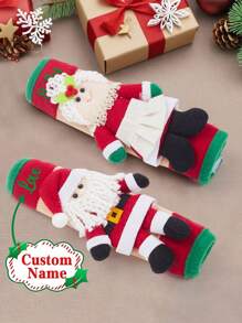 1 cái Vỏ bọc tay nắm tủ lạnh Giáng sinh thêu tùy chỉnh, Đồ trang trí Giáng sinh, Vỏ bọc tay nắm cửa lò vi sóng trang trí nhà cửa, Thích hợp sử dụng hàng ngày - Đỏ - Xem 2