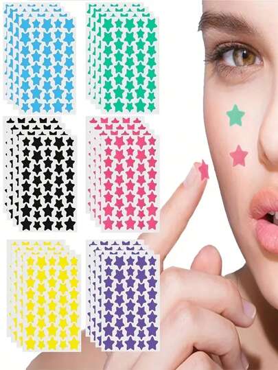 40pcs/1set Facial Cover Stickers, Party Face Decals, Must-Have For Taking Photos, Mild And Non-Irritating To To Cover Spot Patches That Are Easy To Peel Off,Suitable For All Kinds Of Parties, Get-Togethers And Fun Activities,Christmas