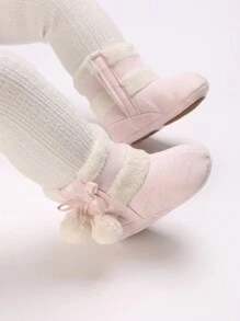 Fashionable Winter Infant Snow Boots, Newborn Soft Bottom Warm Prewalker Booties