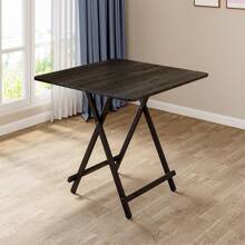 Living And Home Folding Wooden Dining Table - Black 80cm W X 80cm D X 74cm H - View 5