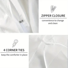 3 件套情人节玫瑰花卉印花床上用品套装，包括 2 件枕套 + 1 件羽绒被套（无填充物） - 彩色 - 查看 6