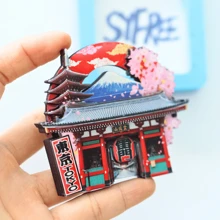 1 pieza Imán de refrigerador con escena japonesa, Imán de refrigerador Torii de Japón, Imán de refrigerador de flores de cerezo, Imán de refrigerador de peces Koi de Japón, Imán de refrigerador de estilo japonés, Imán de refrigerador de viajes a Japón, Decoración del hogar japonesa, Imán de refrigerador colorido, Mejor regalo de imán de refrigerador de foto