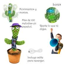 Dancing Cactus Musical Doll 1 Piece. Rechargeable. - Multicolor - View 6