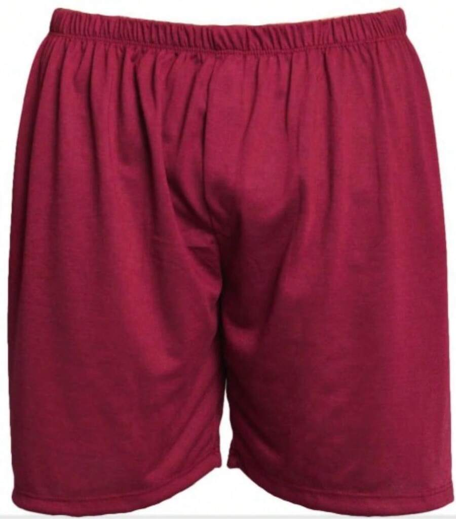 Canção Plain Mesh Underwear Suede Mesh For Perfect Nights Of Sleep Comfortable Men's Shorts - Màu Đỏ Sâu - Xem 1