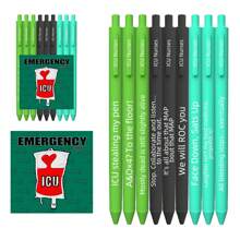 9 chiếc bút Snarky Funny, bút trích dẫn mỉa mai dành cho y tá, bút bi dành cho y tá ICU, bút viết trơn đầu nhọn, bút mực đen 0,5 mm làm quà tặng cho y tá - y tá phòng chăm sóc đặc biệt - Xem 1