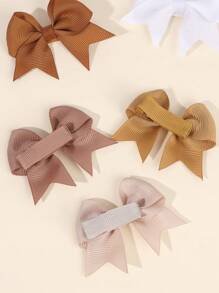 24pcs Earth Tone Color Hair Bows For Toddler Girls Brown Beige Khaki Small Grosgrain Ribbon Bow Hair Clips Elegant Alligator Clips With Tail Solid Color Barrettes Hairpins For All Seasons Kids Baby Hair Accessories