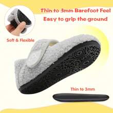 可爱、保暖、轻便的毛绒家居拖鞋，男女皆宜，舒适防滑软底，适合秋冬季室内穿着。 - 淺灰色 - 查看 6