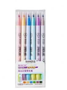 双头变色荧光记号笔绘画美术用品套装，适合学生使用