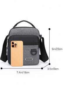 Men's Bag Casual Canvas Bag Oxford Cloth Shoulder Bag Men's Crossbody Bag Men's Bag Backpack Small Bag Business Briefcase Vacation Gifts Travel Christmas Purse Holiday Thanksgiving Winter Multi-Functional Outdoor Portable Fashionable Casual Student Hiking Tote Bag Fall Large Capacity Laptop Fall Large Capacity Laptop Funny Gifts Chest Bag Side Bags Satchel Bag Leather Bag Hobo Hip Bag Travel Essentials Camping Sling Bag Summer Back To School Spring School Supplies Mini Bag - Grey - View 2