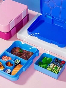 1 件学生分隔密封水果盒沙拉盒、工作便当盒、外带午餐盒、大容量便当盒、分隔午餐盒（可拆卸隔层） - 彩色 - 查看 7