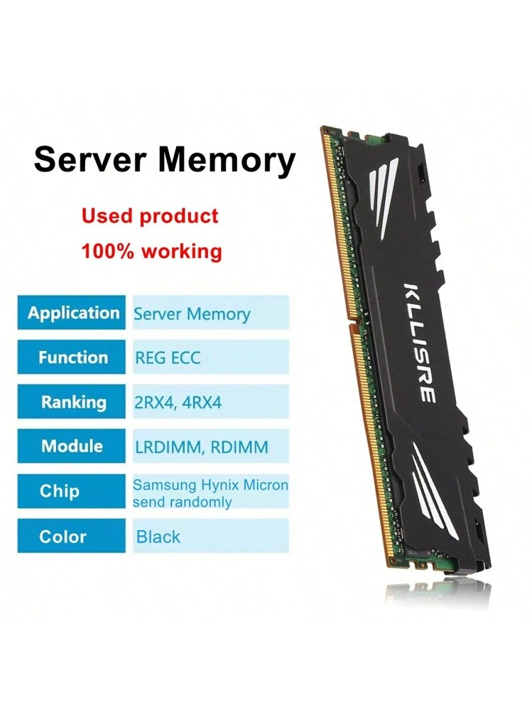 Kllisre DDR4 8GB 16GB 32GB 64GB REG ECC サーバーメモリ PC4 1.2V