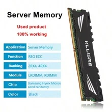 Kllisre DDR4 8GB 16GB 32GB 64GB REG ECC Server Memory PC4 1.2V 288Pin 2133 2400 2666 3200Mhz 2RX4 4RX4 Ram