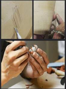 1PC New Texture Pottery Clay Tools DIY Carving Clay Stainless Steel Tool Pottery Modeling Hole Punch Clay Ceramics Sculpture Tools