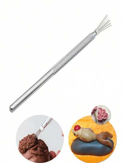 Nuovi Strumenti Di Ceramica In Argilla Texture Fai-da-te, Strumento In Acciaio Inossidabile Per Scolpire E Modellare L'argilla E Perforare Fori In Modellazione Di Ceramica E Scultura Di Argilla