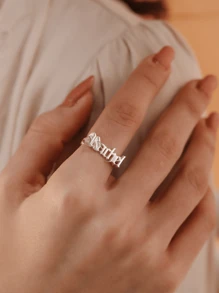 Customized Personalized Name Stainless Steel Ring,18K Gold Old English Name Ring , Custom Gothic Name Ring, Personalized Ring, Birthday Gifts, Gift For Mom, Bestfriends Gift,Christmas Gift, Valentine's Day Gift