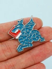 1 Huy hiệu tráng men động vật hoạt hình, phù hợp với đồ trang sức thời trang như ba lô và mũ, là món quà lý tưởng cho gia đình và bạn bè trong kỳ nghỉ lễ - Nhiều màu - Xem 4