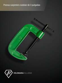 Prensa Carpintero Nodular De Hierro Reforzado 3 Pulgadas Herramientas Manuales - Verde - Ver 3
