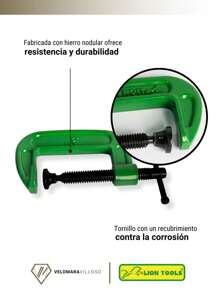 Prensa Carpintero Nodular De Hierro Reforzado 3 Pulgadas Herramientas Manuales - Verde - Ver 4