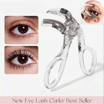 New Hot-Selling Eyelash Curler With Silicone Dots, Cute Eyelash Curler With Comb, Suitable For All Eye Shapes Makeup Tools