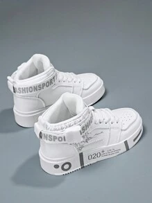 时尚休闲运动鞋、高帮/低帮、舒适运动鞋、跑步鞋、青少年滑板鞋 - 白色 - 查看 5