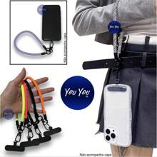 Small Hand Strap Cell Phone Lanyard, Wrist Cell Phone Lanyard - 黑色 - 查看 2