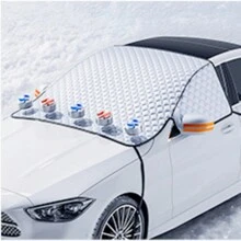 SUITU 加厚汽车挡风玻璃防冰雪罩四季通用内置磁铁自动吸附多层加厚款雪罩 - 白色 - 查看 11
