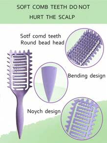 由 Candybrush 设计卷发定型刷 - 卷发刷定型卷发刷，卷发湿发卷发刷，塑造和定型女士卷发 - 彩色 - 查看 3