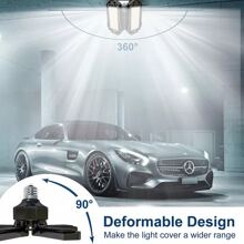 Uonlytech Folding Garage Light Garage Lights 5 Panel Garage Warehouse Light Ceiling Garage Light Led Garage Light Garage Lights Ceiling Led Garage Deformation Light Garage Folding Light - white light - View 7